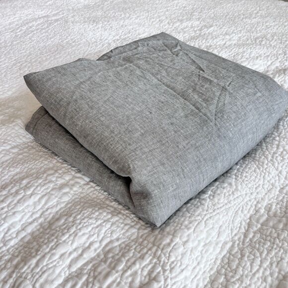 Pottery Barn Other - Pottery Barn Belgian Flax Linen Classic King Flagstone Grey Bedding